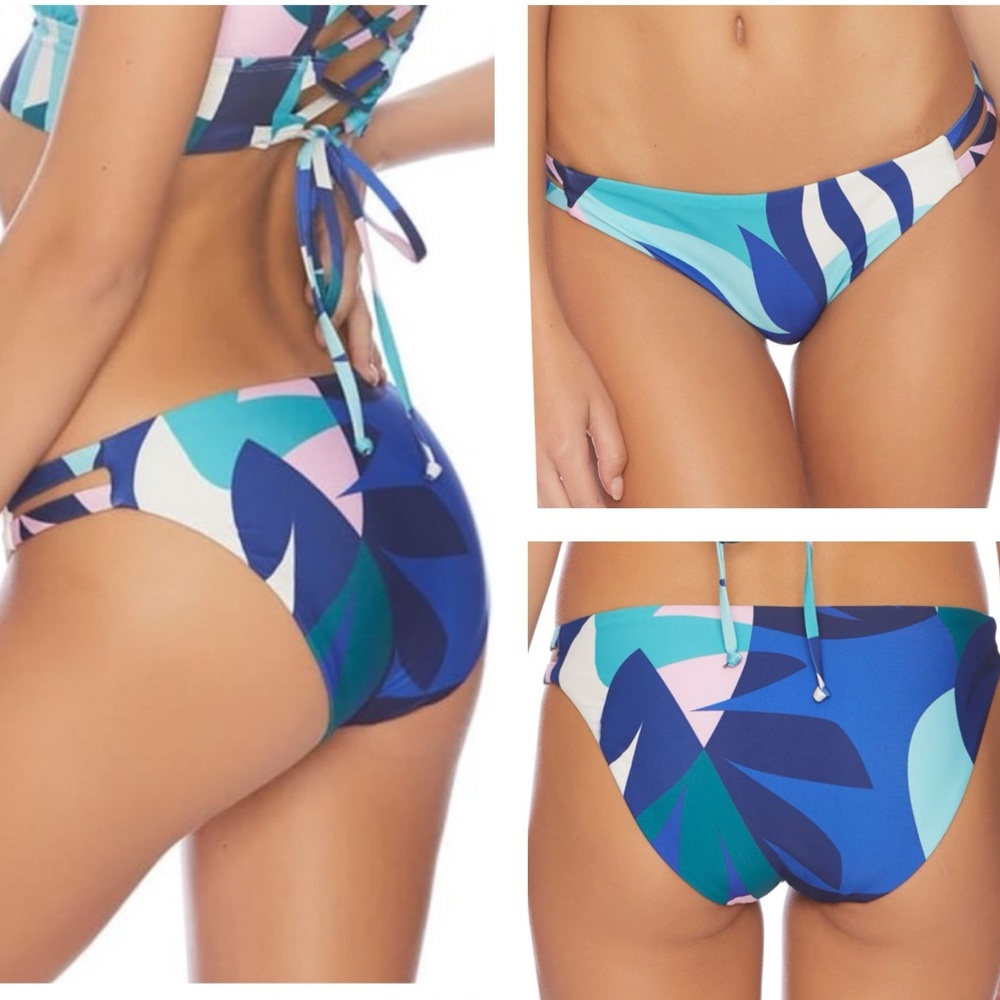 Splendid Lovina double strap Retro hipster fit bikini bottoms NWOT